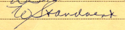 Signature of William Standaert